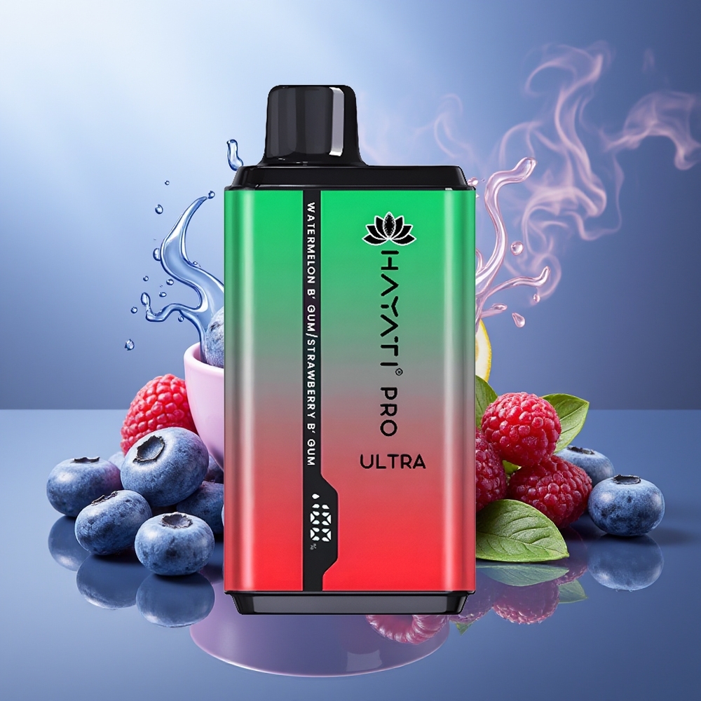 Hayati Pro Ultra 15000 Puffs Arándano Frambuesa Cereza Limón & Arándano 850mAh 24ml 2%