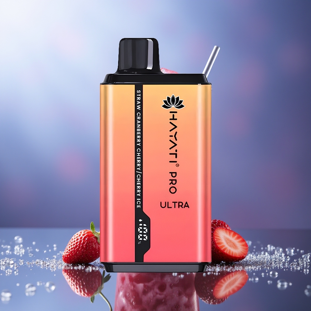 Hayati Pro Ultra 15000 Puffs Fresa Arándano Cereza Cereza Helada 850mAh 2 12ml 2%