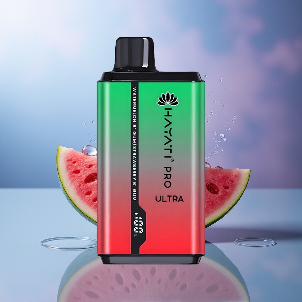 Hayati Pro Ultra 15000 Puffs Sandía Chicle Fresa Chicle 850mAh 24ml 2%