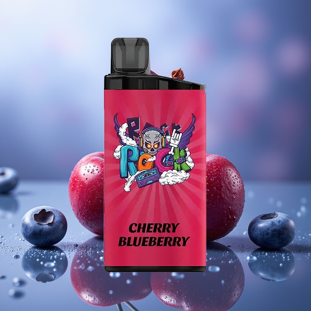 IGET Bar 3500 Puffs Vape Desechable Cereza Arándano 1.2 Ohm Mesh Coil 1400 mAh PC+ALU