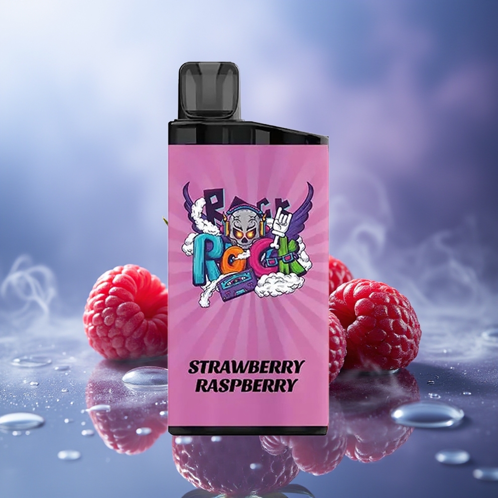 IGET Bar 3500 Puffs Vape Desechable Fresa Frambuesa 1.2 Ohm Mesh Coil 1400 mAh PC+ALU