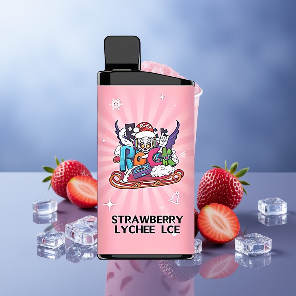 IGET Bar 3500 Puffs Vape Fresa Lichi Hielo 1.2 Ohm Mesh Coil 1400 mAh PC+ALU