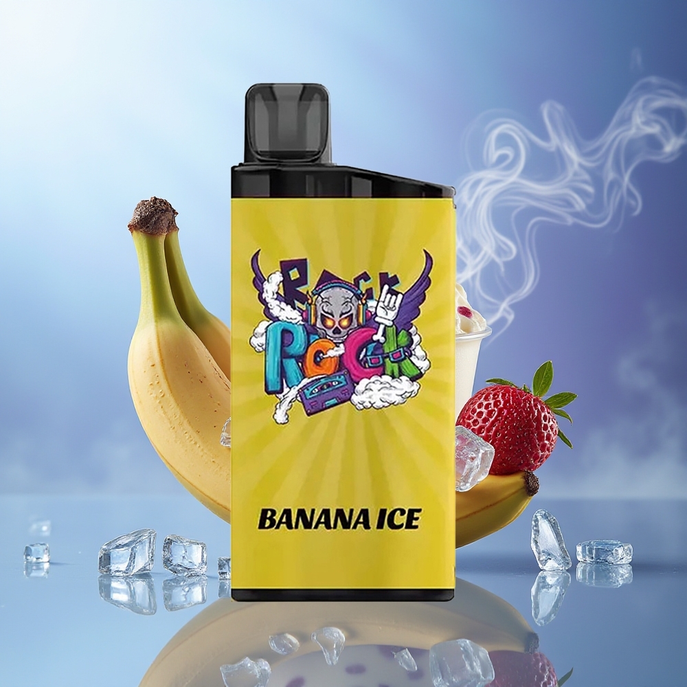 IGET Bar 3500 Puffs Vape Plátano Helado 1.2 Ohm Mesh Coil 1400 mAh PC+ALU