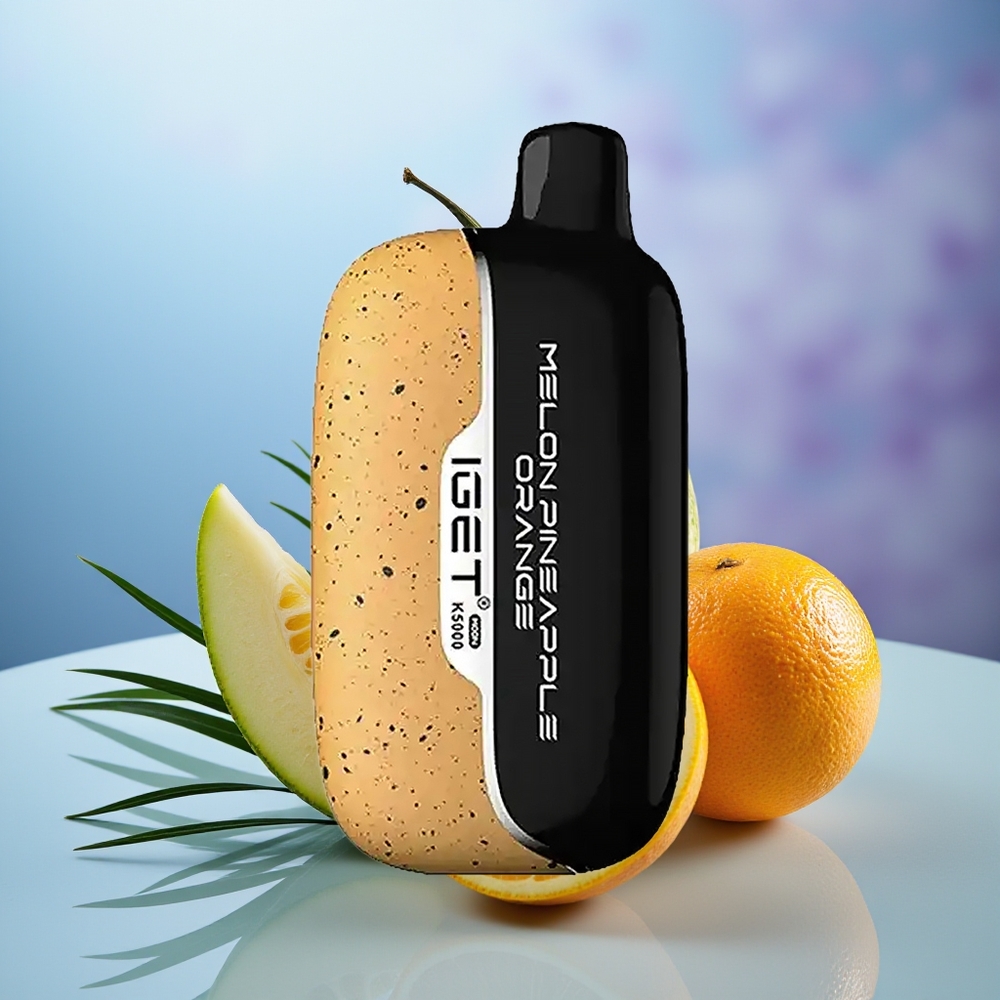 IGET Moon K5000 5000 Chupadas Melón Piña Naranja PC 1.35 Ohm 81.5 g 49.5x25.3x99.4 mm