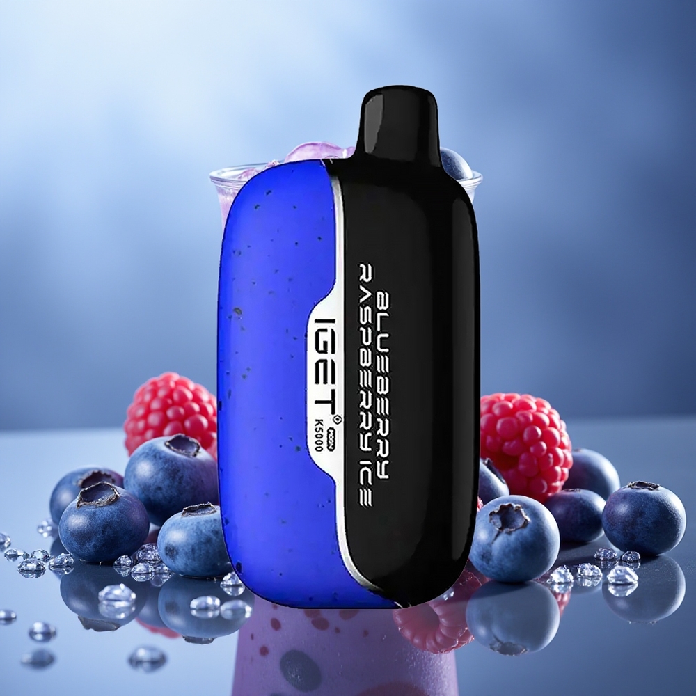 IGET Moon K5000 5000 Puffs Arándano Frambuesa Hielo PC 1.35 Ohm 81.5g