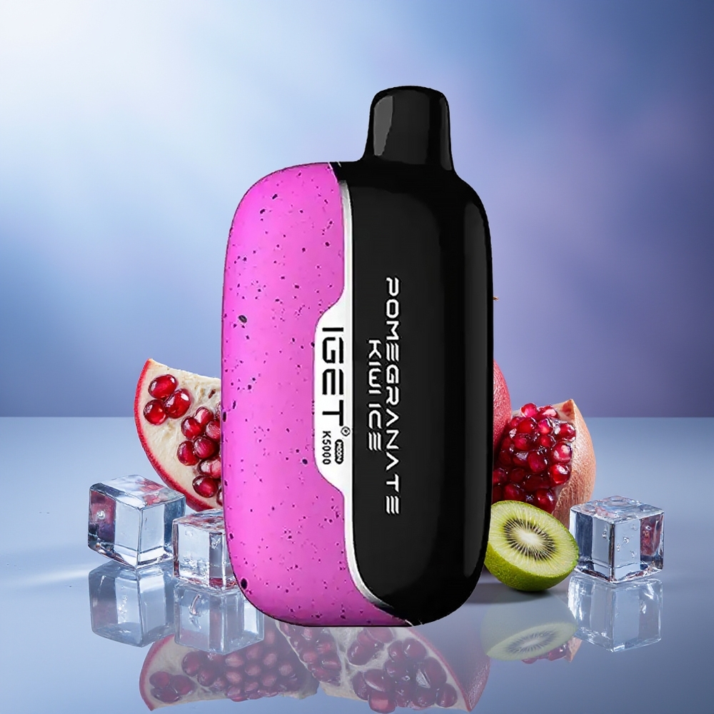 IGET Moon K5000 5000 Puffs Vape Granada Kiwi Hielo PC 1.35 Ohm 49.5x25.3x99.4 mm