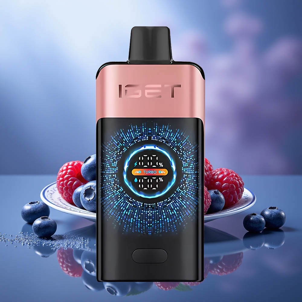 IGET ONE 12000 Puffs Moras Arándanos Pantalla Grande Curva Batería 2700 mAh