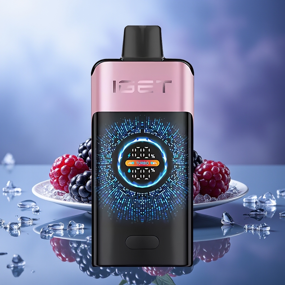 IGET ONE 12000 Puffs Moras Heladas Pantalla Grande Curva Batería 2700 mAh
