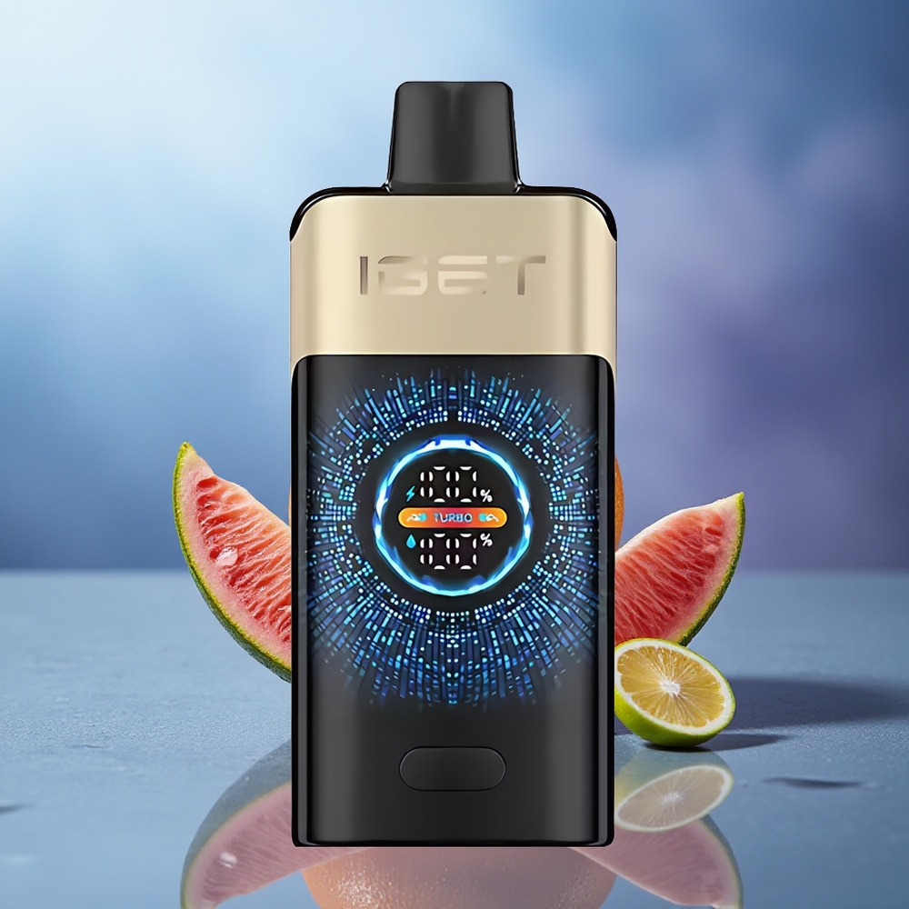 IGET ONE 12000 Puffs Vape Desechable Monstruo Tropical Naranja Pantalla Grande Curva Batería 2700 mAh Coil Dual Mesh 0.6 ohm