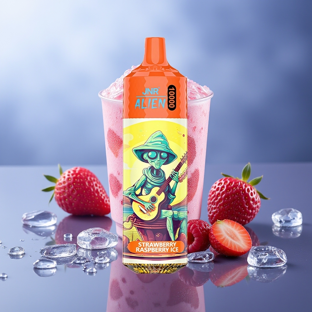 JNR Alien 10000 Bocas Fresa Frambuesa Hielo RGB Carga Rápida 20ml