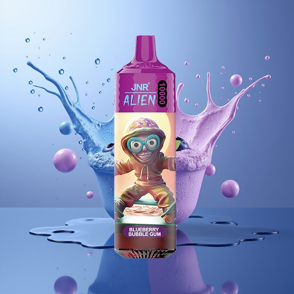 JNR Alien 10000 Chicles de Arándano Azul 850mAh LED RGB Tipo-C