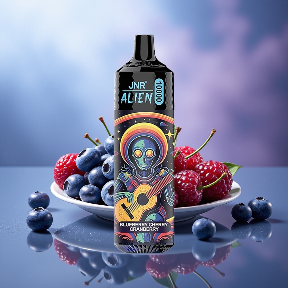 JNR Alien 10000 Puffs Arándano Cereza Azul 850mAh Tipo-C LED RGB