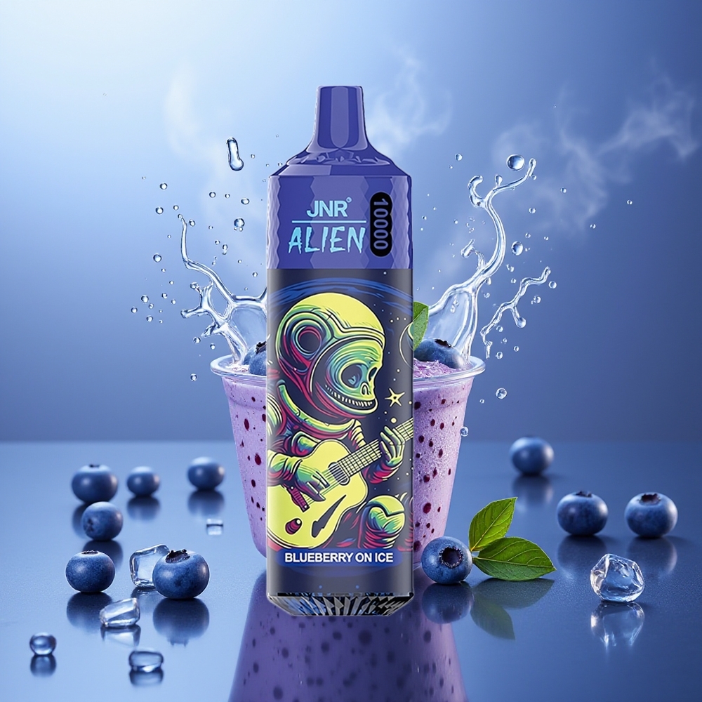 JNR Alien 10000 Puffs Arándano En Hielo 850mAh RGB Tipo-C