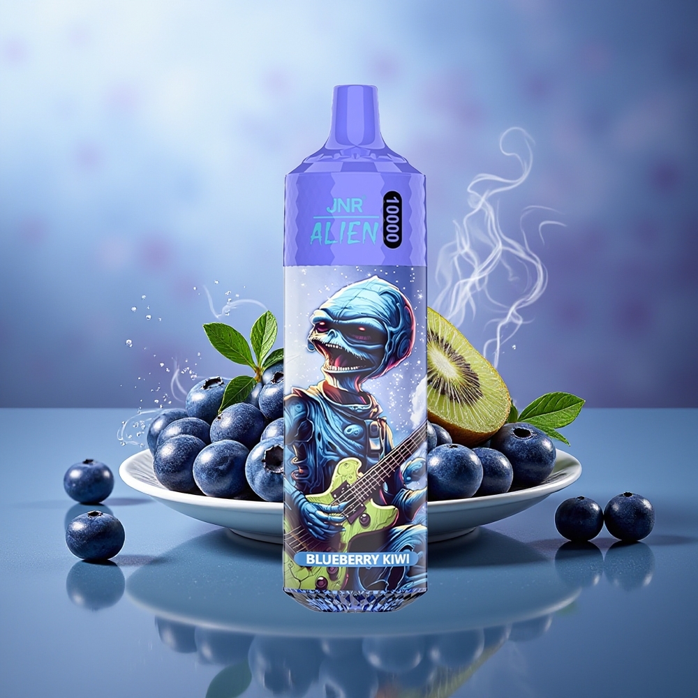 JNR Alien 10000 Puffs Arándano Kiwi Batería 850mAh Carga Tipo-C