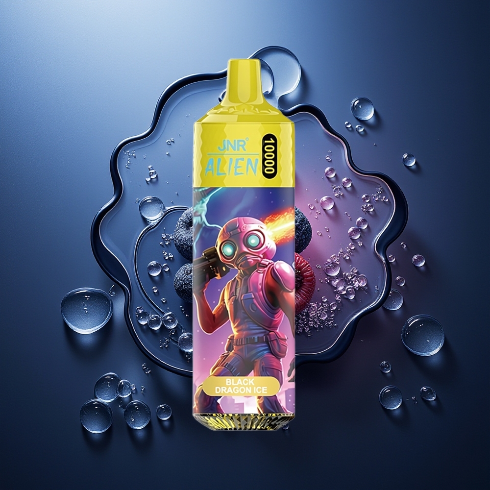 JNR Alien 10000 Puffs Dragón Negro Hielo 850mAh RGB Tipo-C