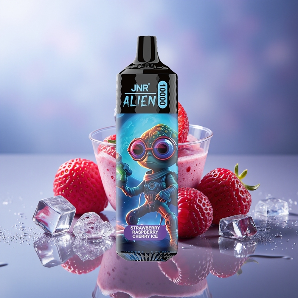 JNR Alien 10000 Puffs Fresa Frambuesa Cereza Hielo 850mAh 1.2 Ohm RGB