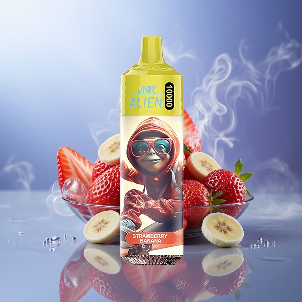 JNR Alien 10000 Puffs Fresa Plátano 850mAh LED RGB Tipo-C