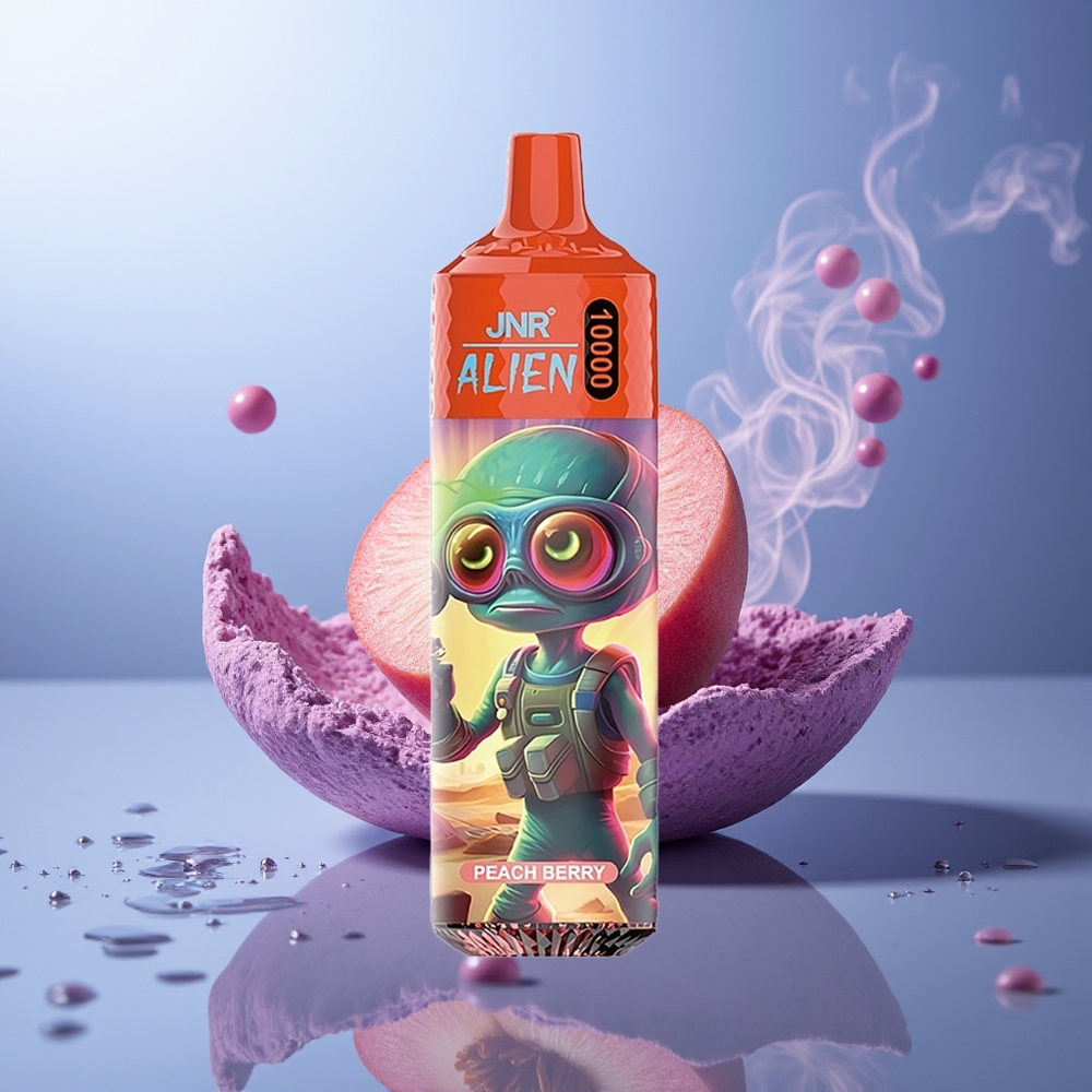 JNR Alien 10000 Puffs Melocotón Baya 850mAh RGB Tipo-C