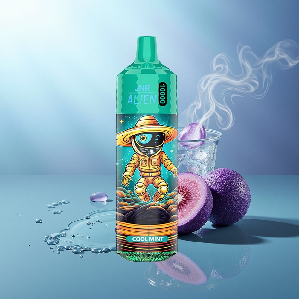 JNR Alien 10000 Puffs Menta Refrescante Tipo-C RGB