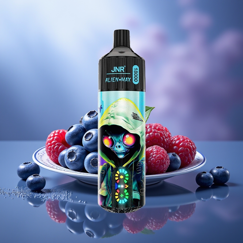 JNR Alien Max 18000 Puffs Arándano Frambuesa Dual Mesh Coil Tipo-C 28ml