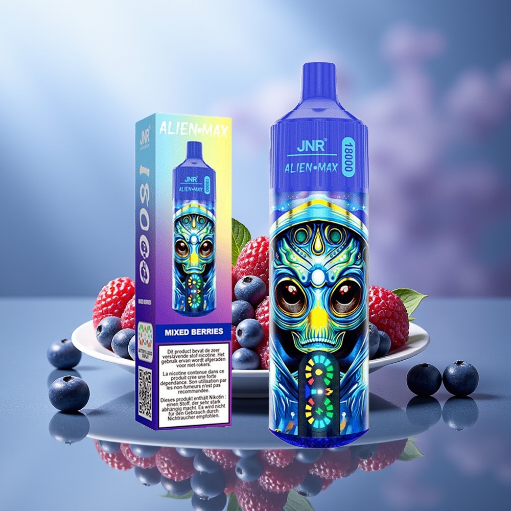 JNR Alien Max 18000 Puffs Bayas Mixtas Dual Mesh Coil 28ml Tipo-C