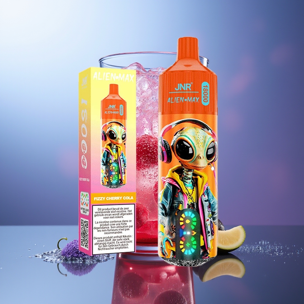 JNR Alien Max 18000 Puffs Cereza Refresco de Cola Fizzy Dual Mesh LED Tipo-C