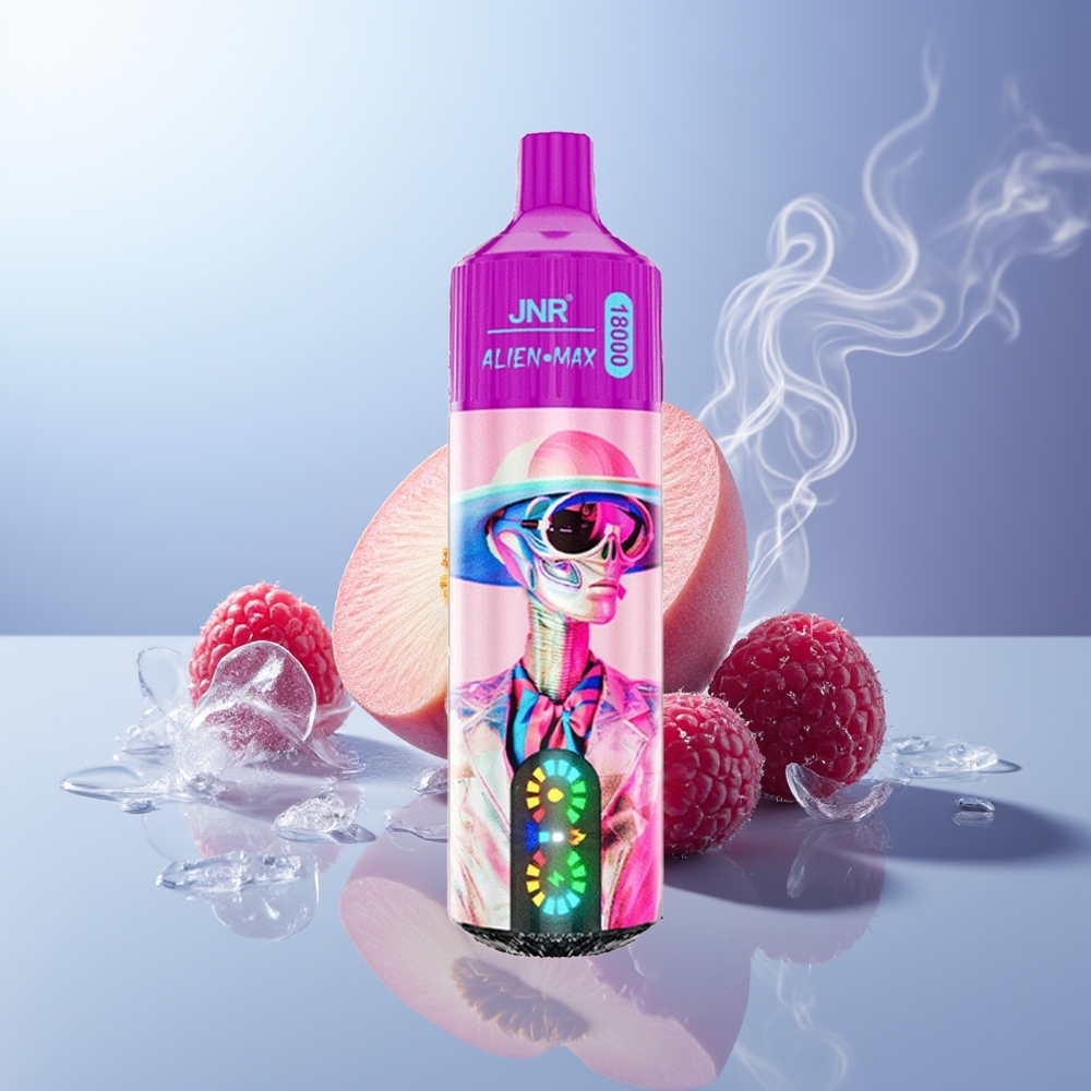 JNR Alien Max 18000 Puffs Dual Mesh Coil 28ml Durazno Blanco Frambuesa Tipo-C