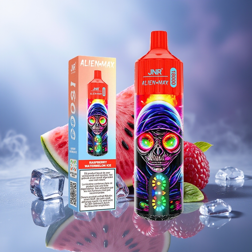 JNR Alien Max 18000 Puffs Frambuesa Sandía Helada Dual Mesh Coil Tipo-C 28ml