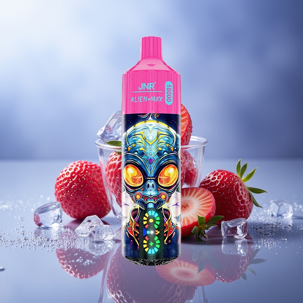JNR Alien Max 18000 Puffs Fresa Hielo Dual Mesh Coil 28ml Tipo-C
