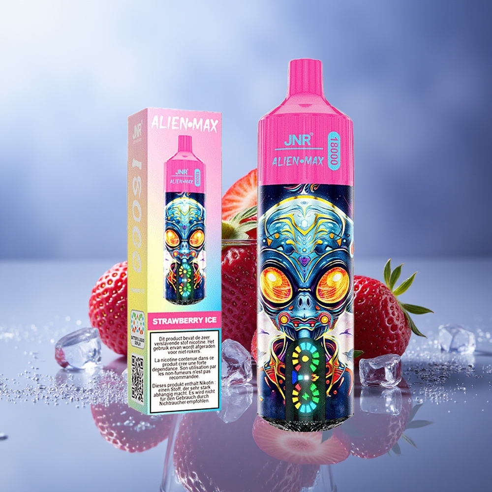 JNR Alien Max 18000 Puffs Fresa Hielo Dual Mesh Coil 28ml Tipo-C