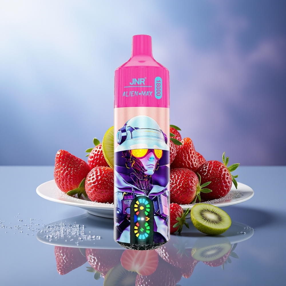 JNR Alien Max 18000 Puffs Fresa Kiwi LED Dual Mesh Tipo-C