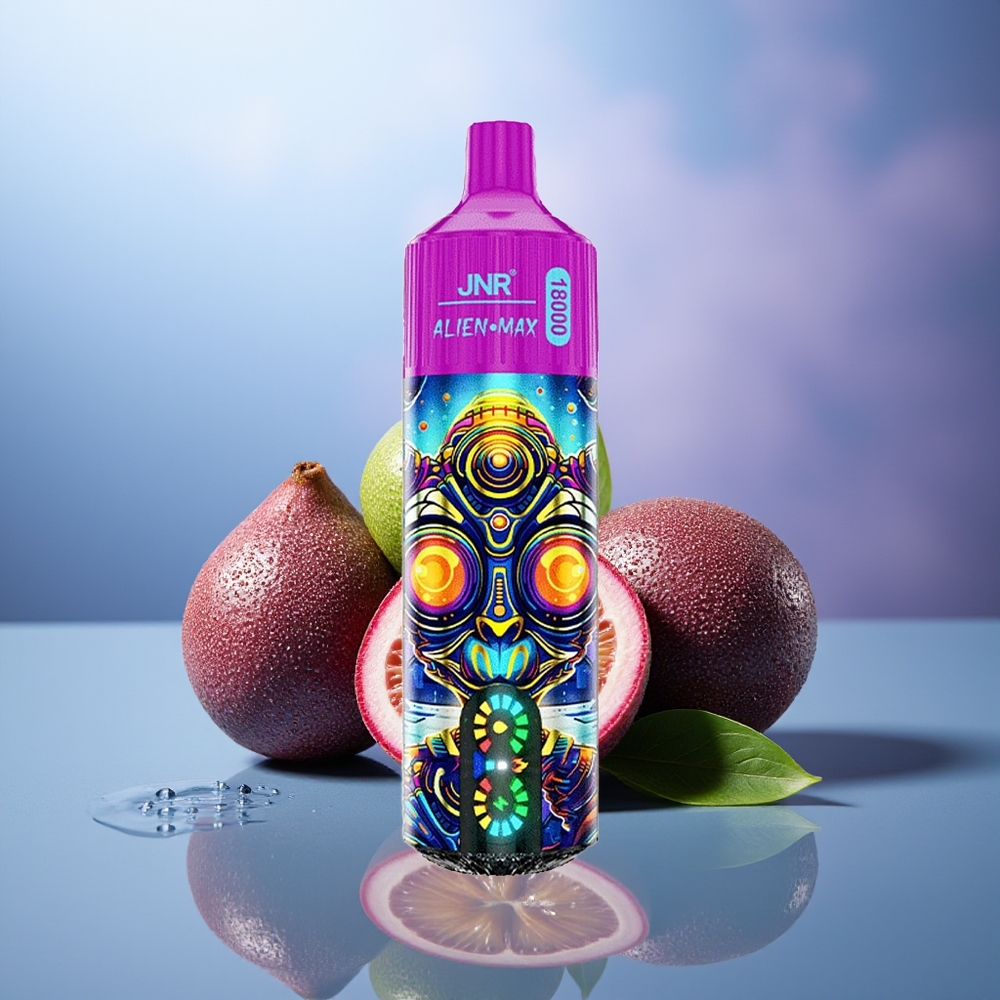 JNR Alien Max 18000 Puffs Kiwi Maracuyá Guayaba Pantalla LED Doble Malla Carga Rápida