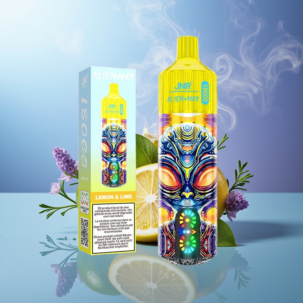 JNR Alien Max 18000 Puffs Limón y Lima Dual Mesh Coil Tipo-C 28ml