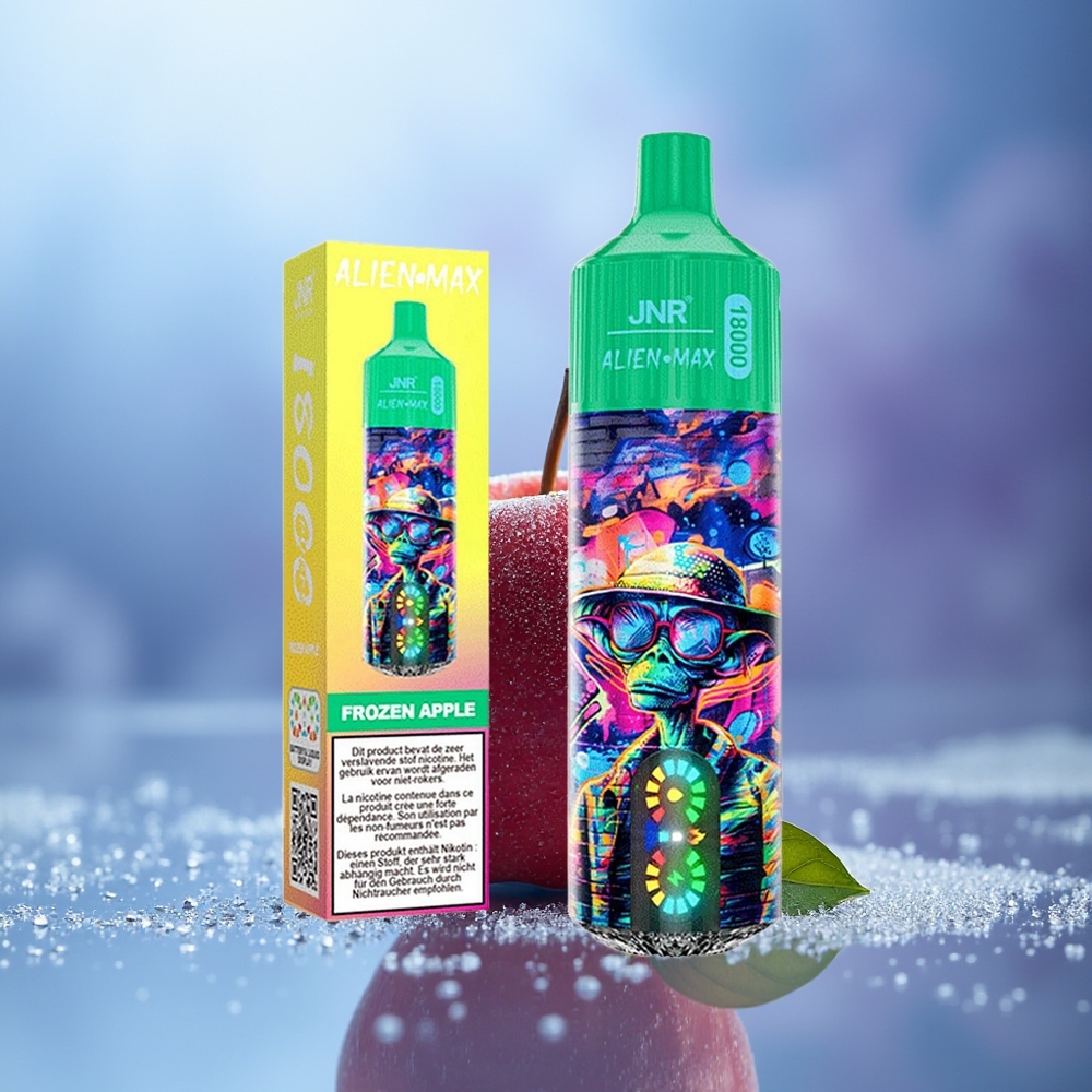 JNR Alien Max 18000 Puffs Manzana Congelada Dual Mesh Coil Tipo-C 28ml