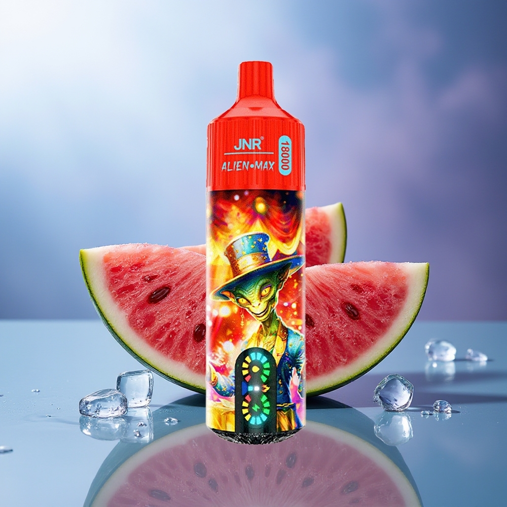 JNR Alien Max 18000 Puffs Sandía Helada Dual Mesh Coil Tipo-C 28ml