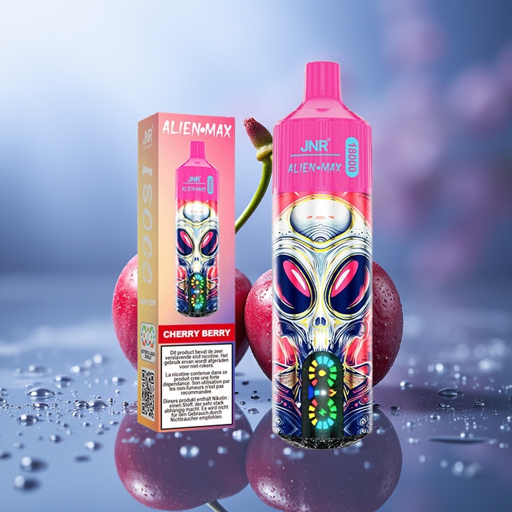 JNR Alien Max 18000 Pufos Dual Mesh Cereza Baya LED Tipo-C