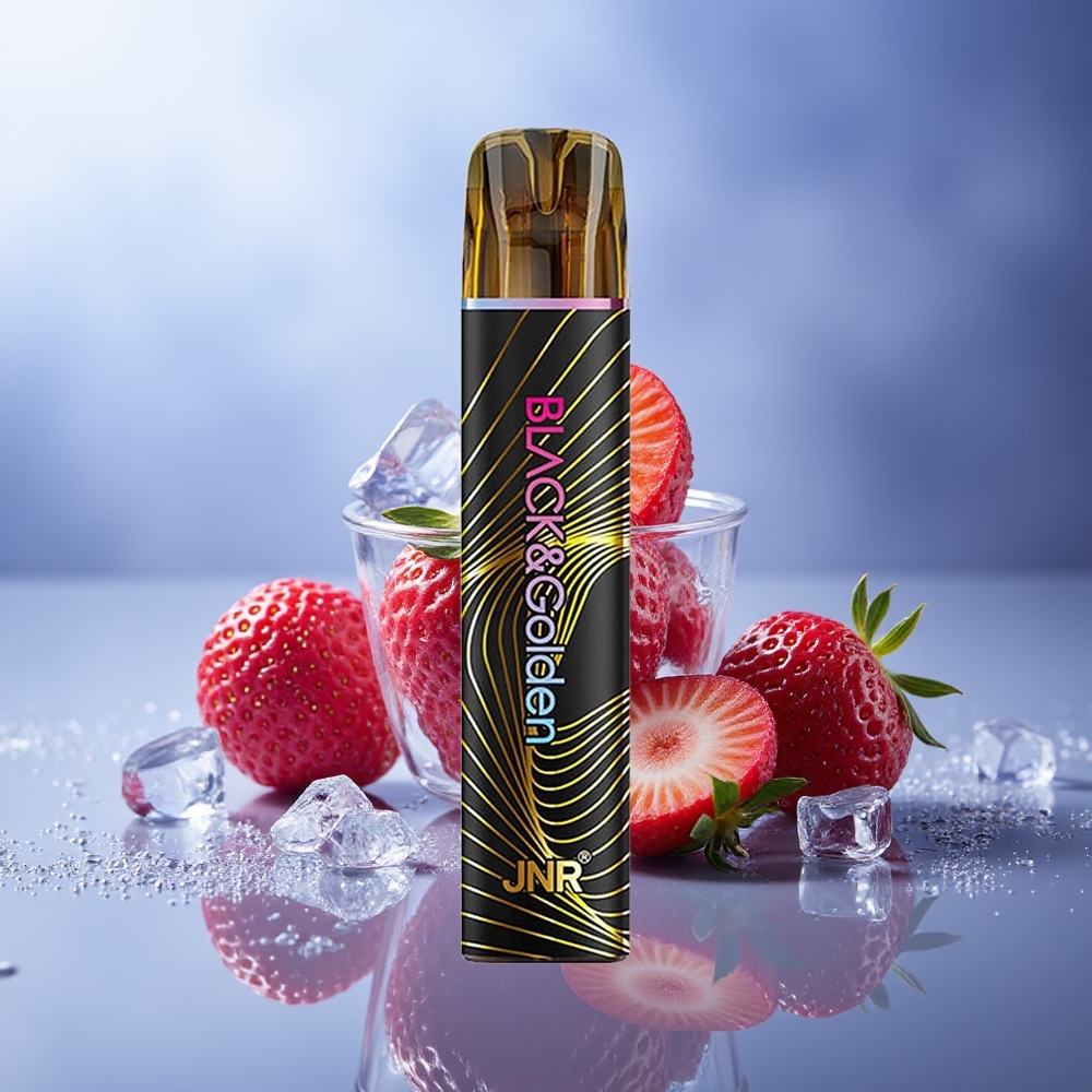 JNR Black&Golden 800 Puffs Fresa Hielo 550mAh 2ml 2% Nic