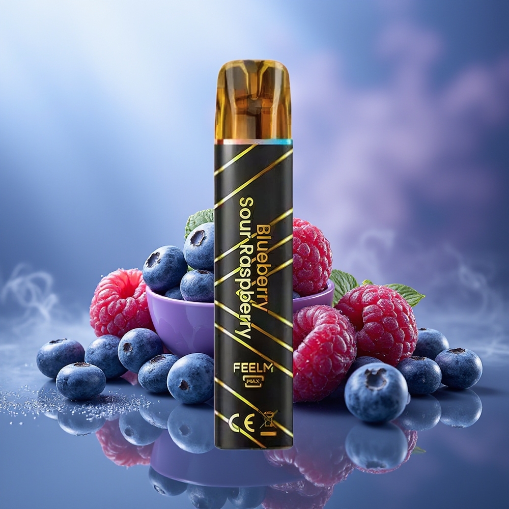 JNR Black&Golden 800 Puffs Vape Desechable Arándano Agrio Frambuesa 2ml 2% Nic 550mAh