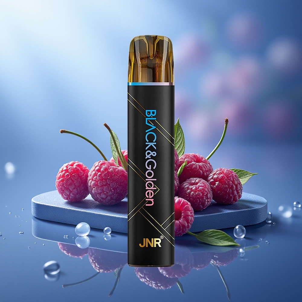 JNR Black&Golden 800 Puffs Vape Desechable Frambuesa Azul Cereza 550mAh 2ml 2% Nicotina