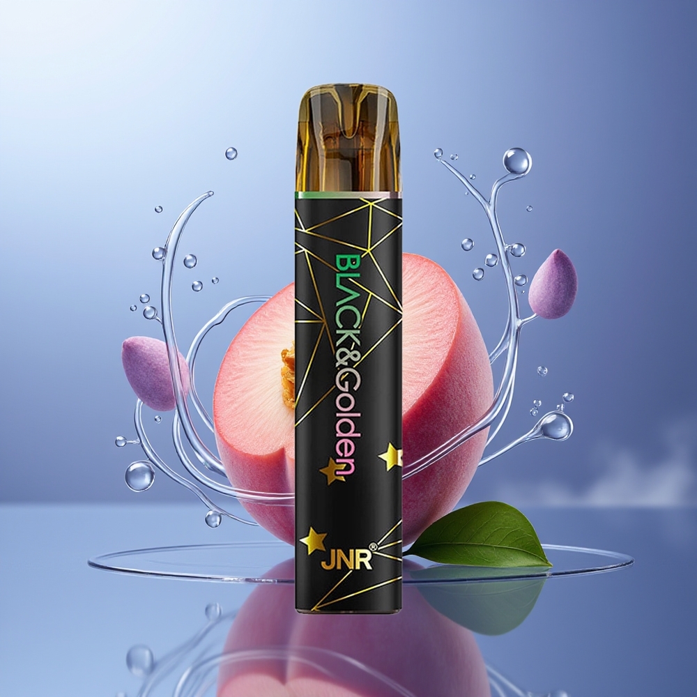 JNR Black&Golden 800 Puffs Vape Desechable Melocotón 550mAh 2ml 2% Nicotina