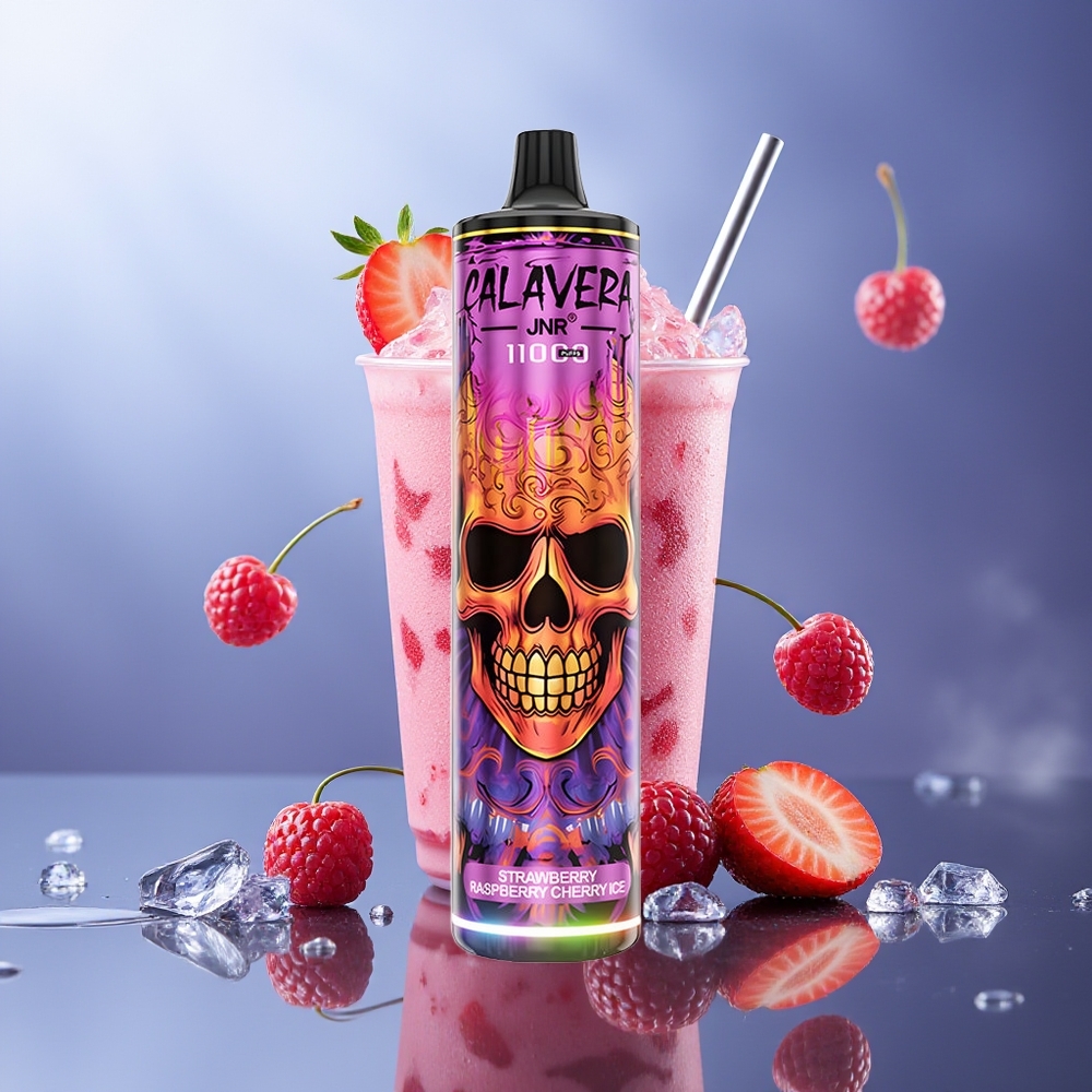 JNR Calavera 11000 Puffs Fresa Frambuesa Cereza Hielo Tipo-C 850mAh 21ml