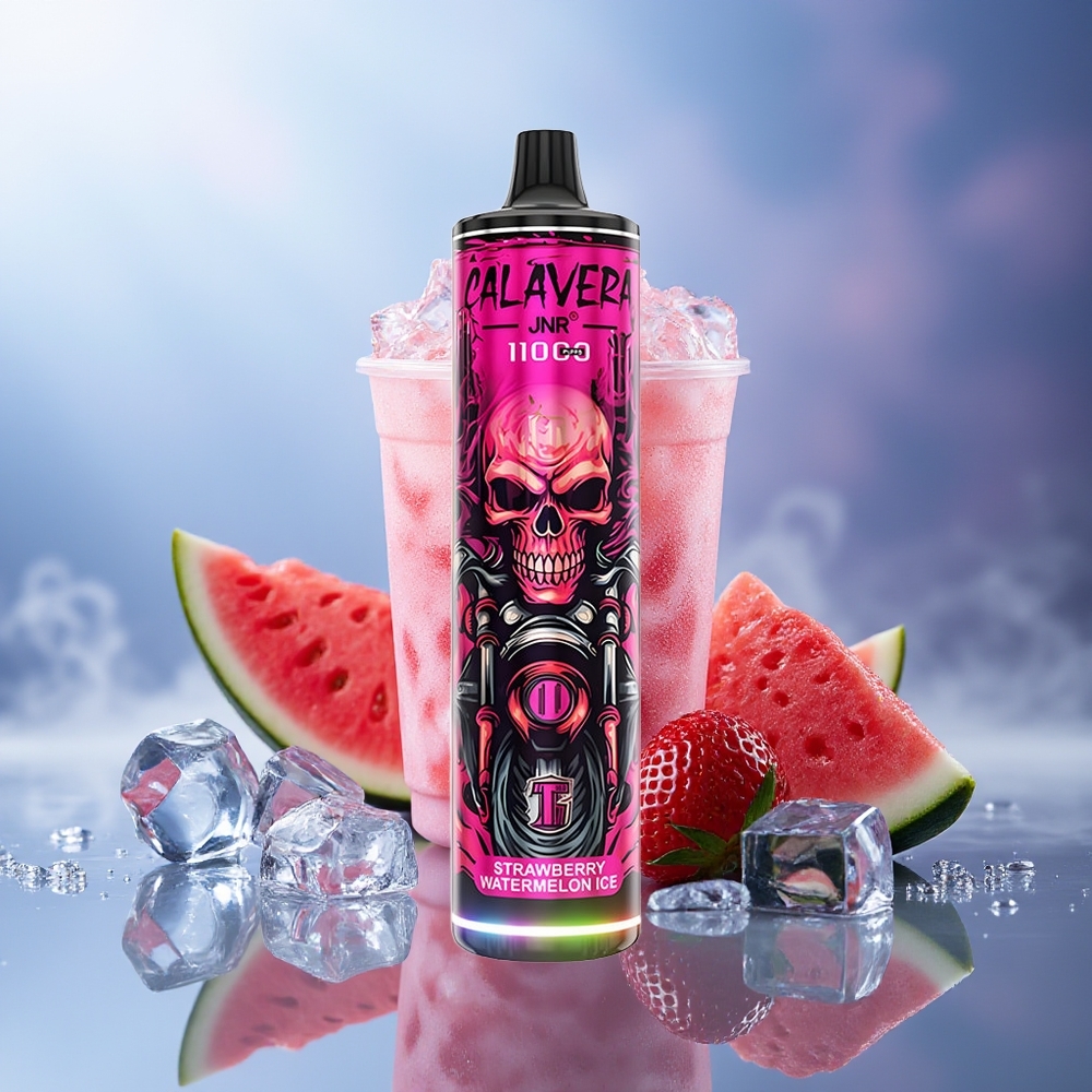 JNR Calavera 11000 Puffs Fresa Sandía Hielo Tipo-C 850mAh 21ml