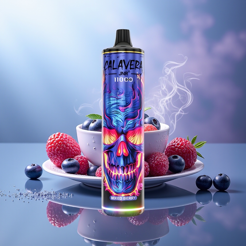 JNR Calavera 11000 Puffs Vape Desechable Bayas Mixtas Puerto Tipo-C 850 mAh 21ml