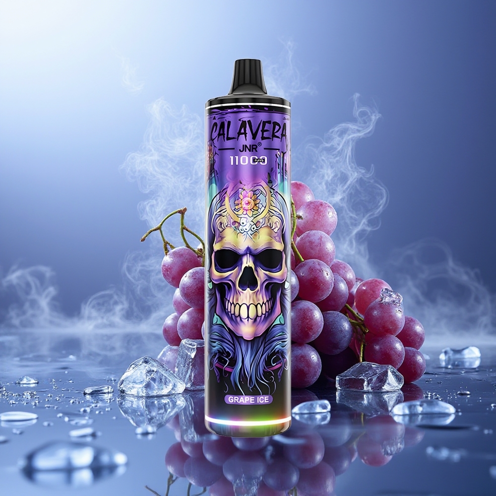 JNR Calavera 11000 Puffs Vape Uva Hielo Tipo-C 850mAh 21ml