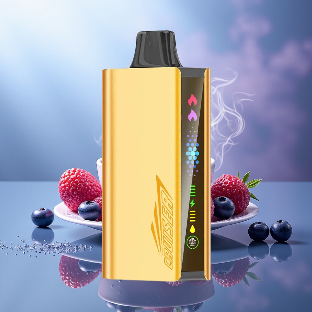 JNR Cruiser 12000 Puffs Mezcla de Bayas Batería Incorporada 3500 mAh Pantalla Animada Cuerpo de Aluminio Completo