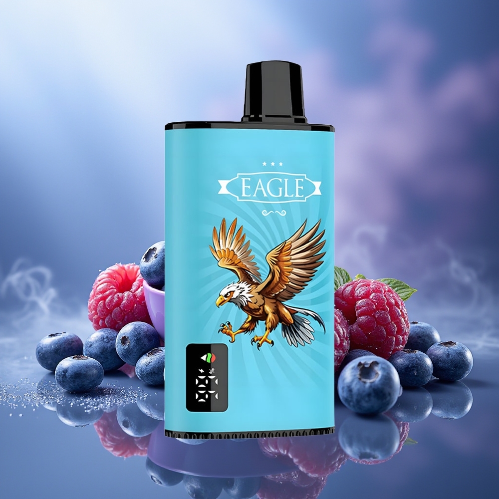 JNR EAGLE Smart 23000 Puffs Arándano Agrio Frambuesa Pantalla Digital Bobina Malla 1.0ohm Batería 750mAh