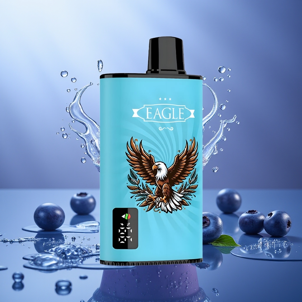JNR EAGLE Smart 23000 Puffs Arándano Helado Pantalla Digital Bobina Malla 1.0ohm Batería 750mAh