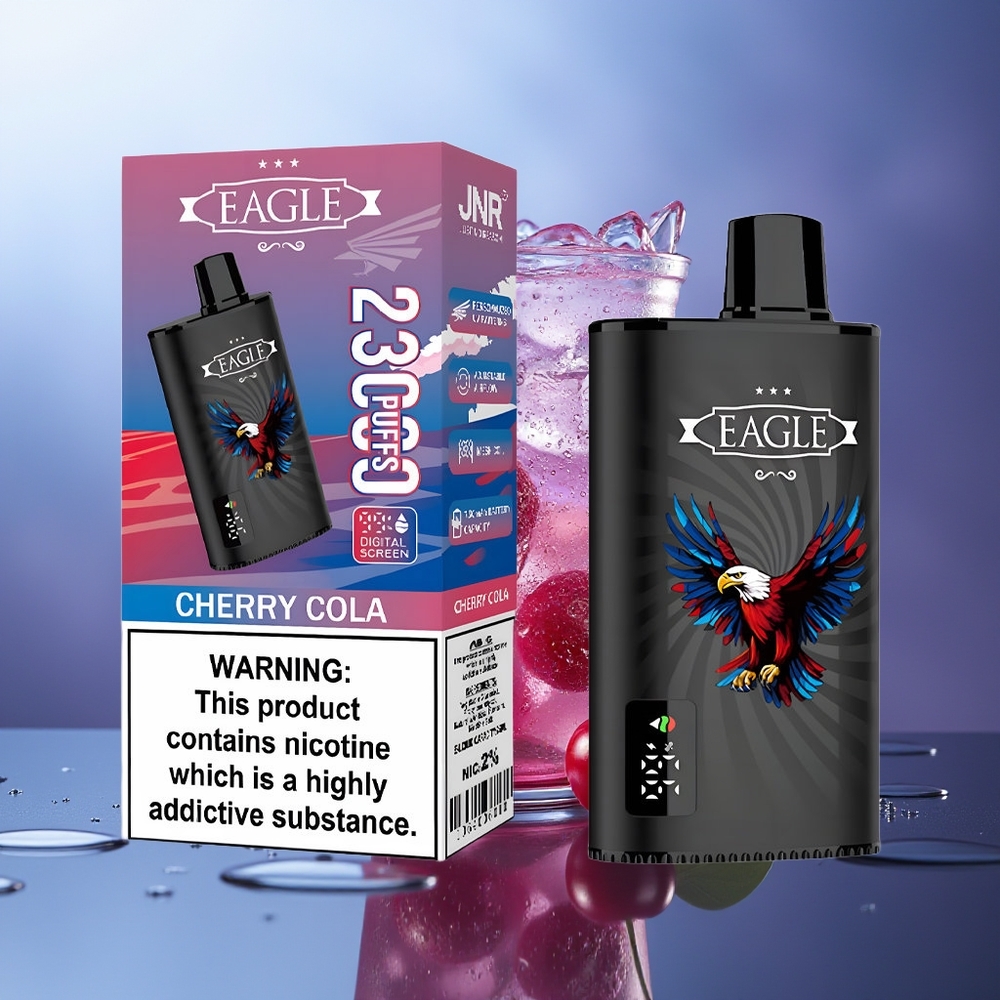 JNR EAGLE Smart 23000 Puffs Cereza Cola Pantalla Digital Bobina Mesh 1.0ohm Batería 750mAh