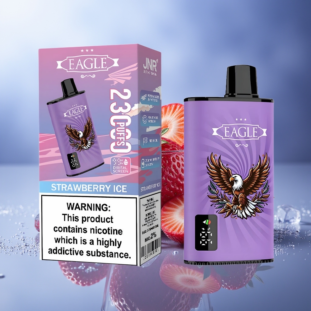JNR EAGLE Smart 23000 Puffs Fresa Hielo Pantalla Digital Bobina Mesh 1.0ohm Batería 750mAh