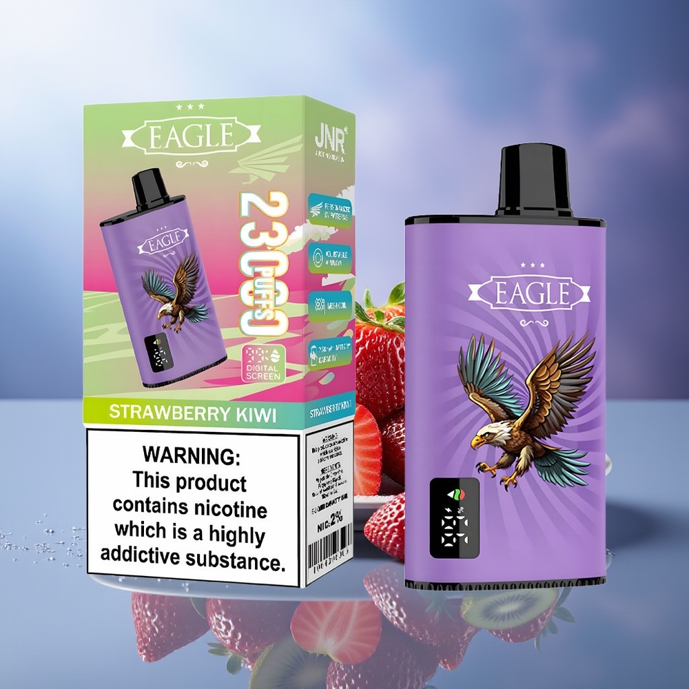 JNR EAGLE Smart 23000 Puffs Fresa Kiwi Pantalla Digital Bobina Mesh 1.0ohm Batería 750mAh